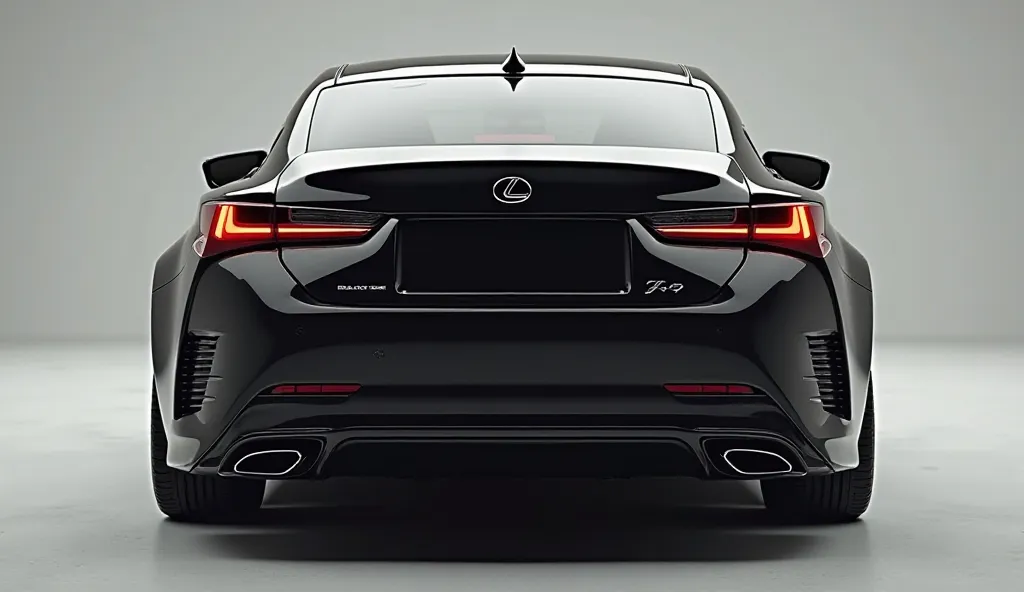 2025 Lexus RC black color fully shiney showroom condition back bumper view 