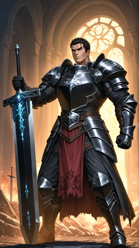 "A legendary undefeated male fighter named Darius Ironblade, a warrior whose mastery of combat is unmatched. He has never known defeat, his skill honed through countless battles and relentless training. While proficient in all manner of weapons, he favors ...