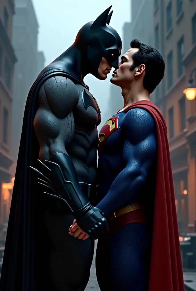 Generated Batman kisses Superman