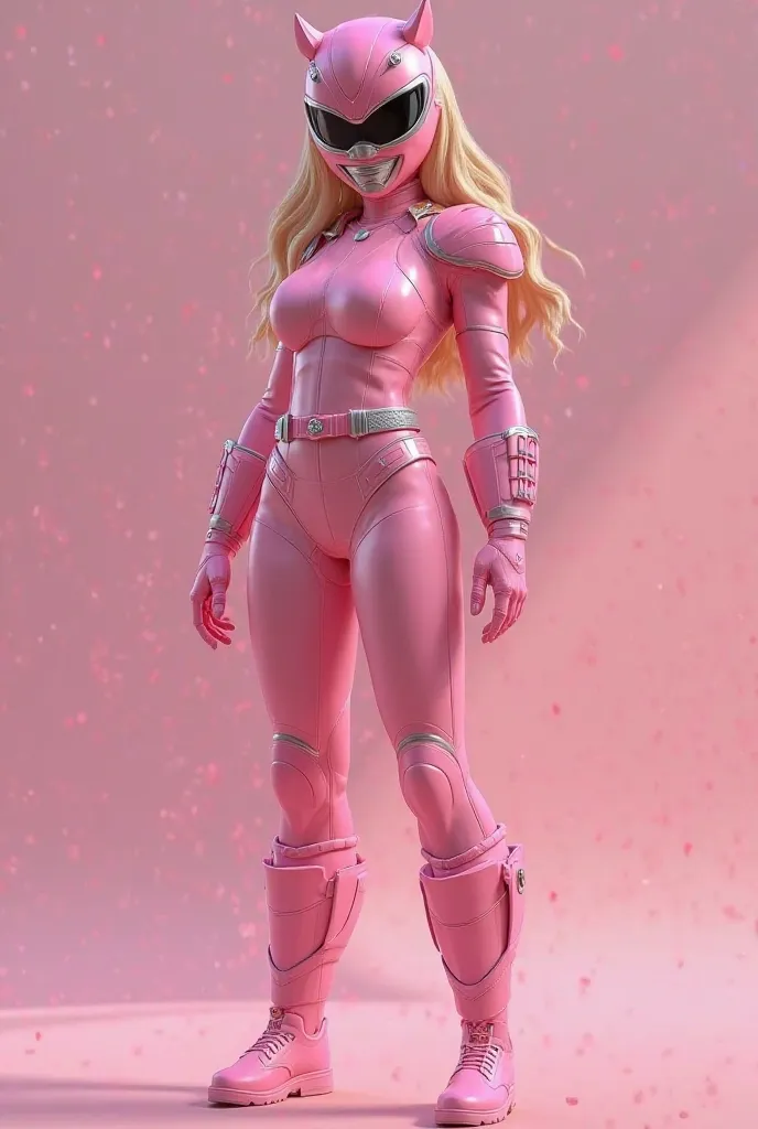  Pink Ranger、SEXY HERO 、on all fours（big ass）to stick out、dynamic poses、Ample curves、Delicate Texture、pink and pastel tones、Fantastic Atmosphere、Realistic 3D Rendering、high quality、4K resolution、perfect detail、Real Time GI、Photorealistic