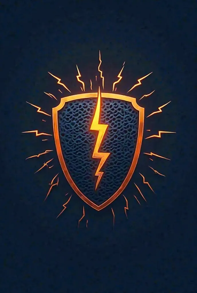 Create shield for the race of "electromechanical engineering" which will have as its main elements a mesh and a pair of electrical rays, referring to the creation of electrical energy through mechanical processes, This image is just a simple logo, The colo...