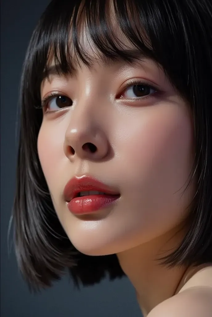 ((   only a beautiful woman's nose is projected on the screen  ))((      sexy women  ))    beautiful skin ( Surreal details )((    Ultra-realistic painting    ))(  Real leather  )