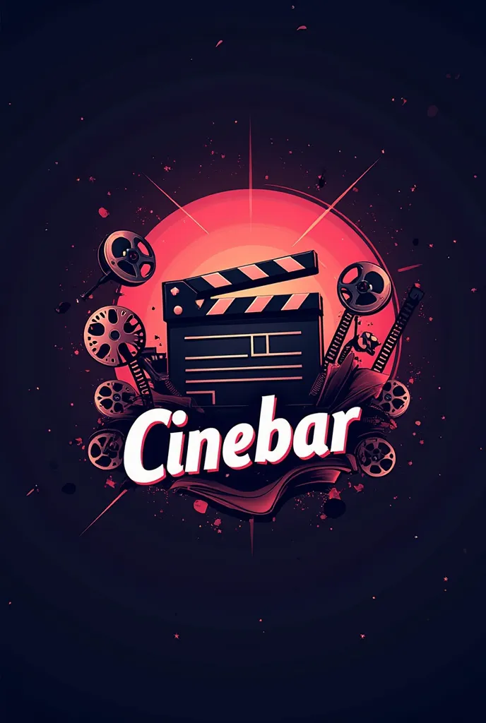 Make logo for my yotube channel of movie reviews channel name is cinebar...add some movie elements in it add name cinebar