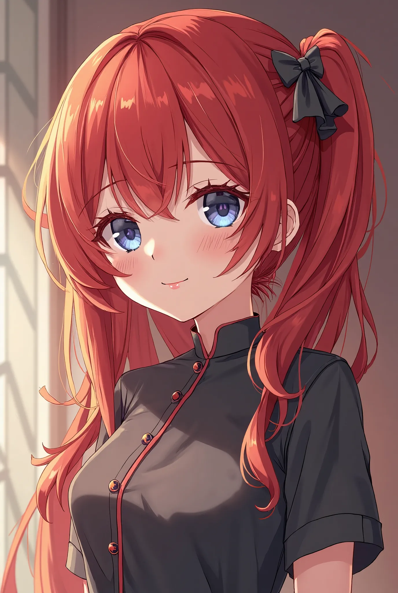 red hair ,  anime style