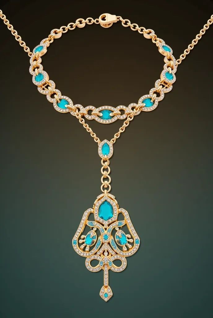 generates an image of a necklace and bracelet set inspired by Disney's Princess Jasmine, That's not too much of a stretch to sell in a store