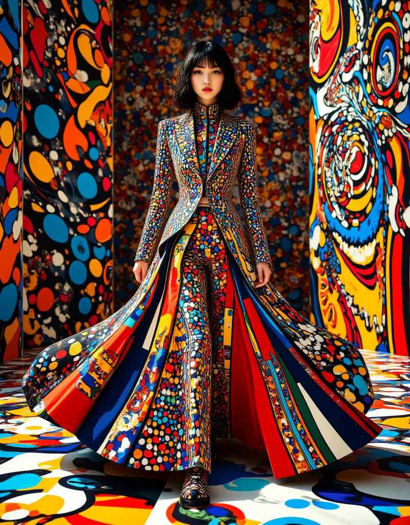 Op Art - Step into the world of  op art fashion,   Vibrant plaid designs with pixelated brocade and chintz fabrics I'm coming .     creates a fascinating sense of movement    、 x}   Are you ready to be enchanted by optical illusions and swirling parabolic ...