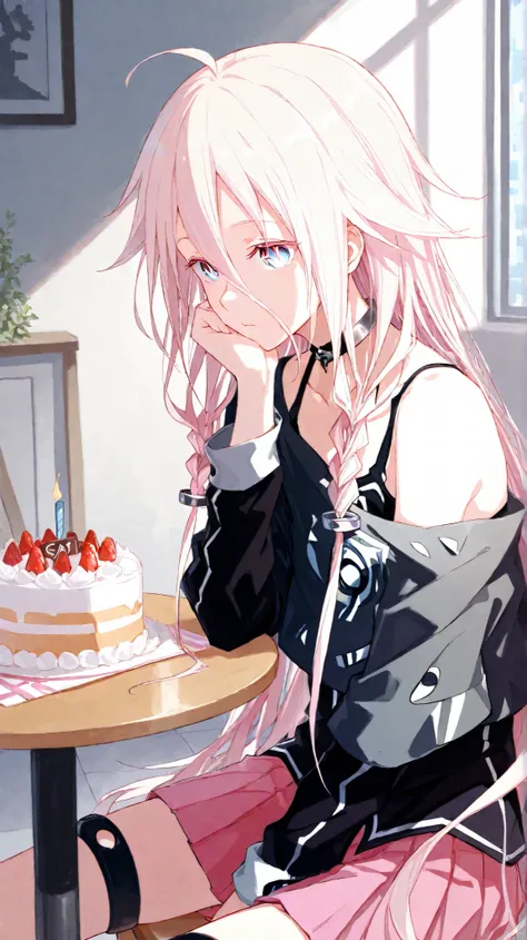 score_9, score_8_up, score_7_up, (masterpiece), (best quality), (highly detailed), (IA), 1girl, detailed face, sitting, eatting cake
