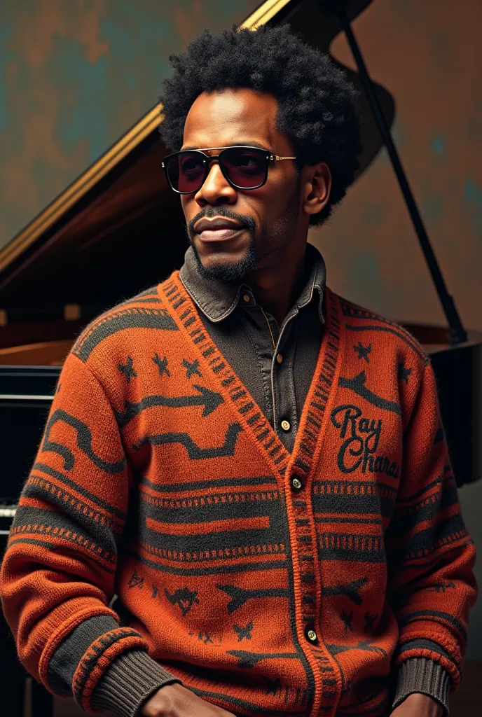 Crée un pull de Ray Charles avec sa tête dessus et un piano en collaboration avec Nike 