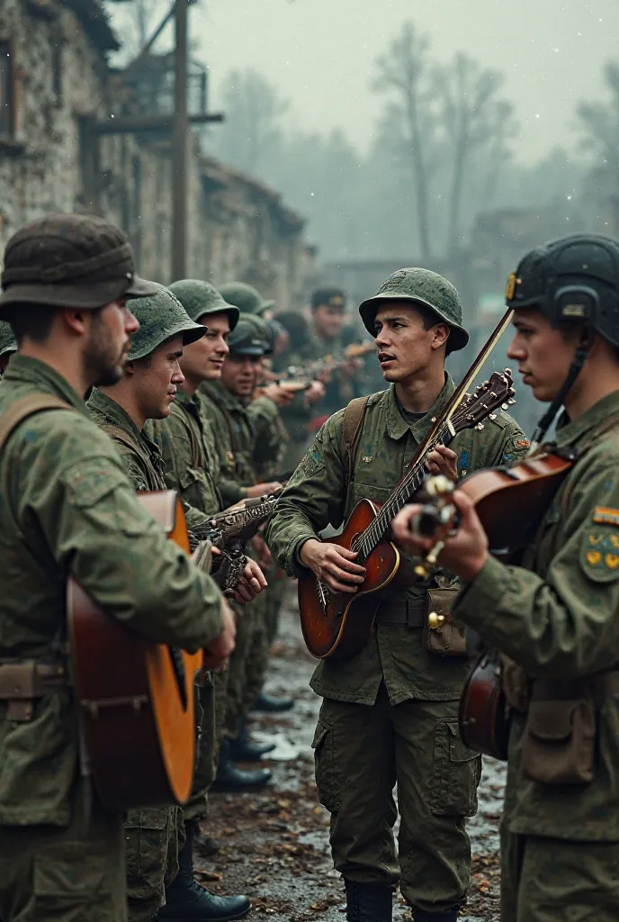 Cool music Ukrainian soldiers little  