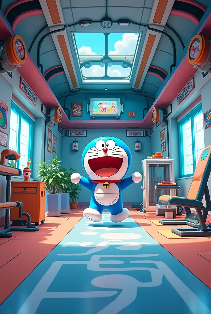 gym room of doraemon design