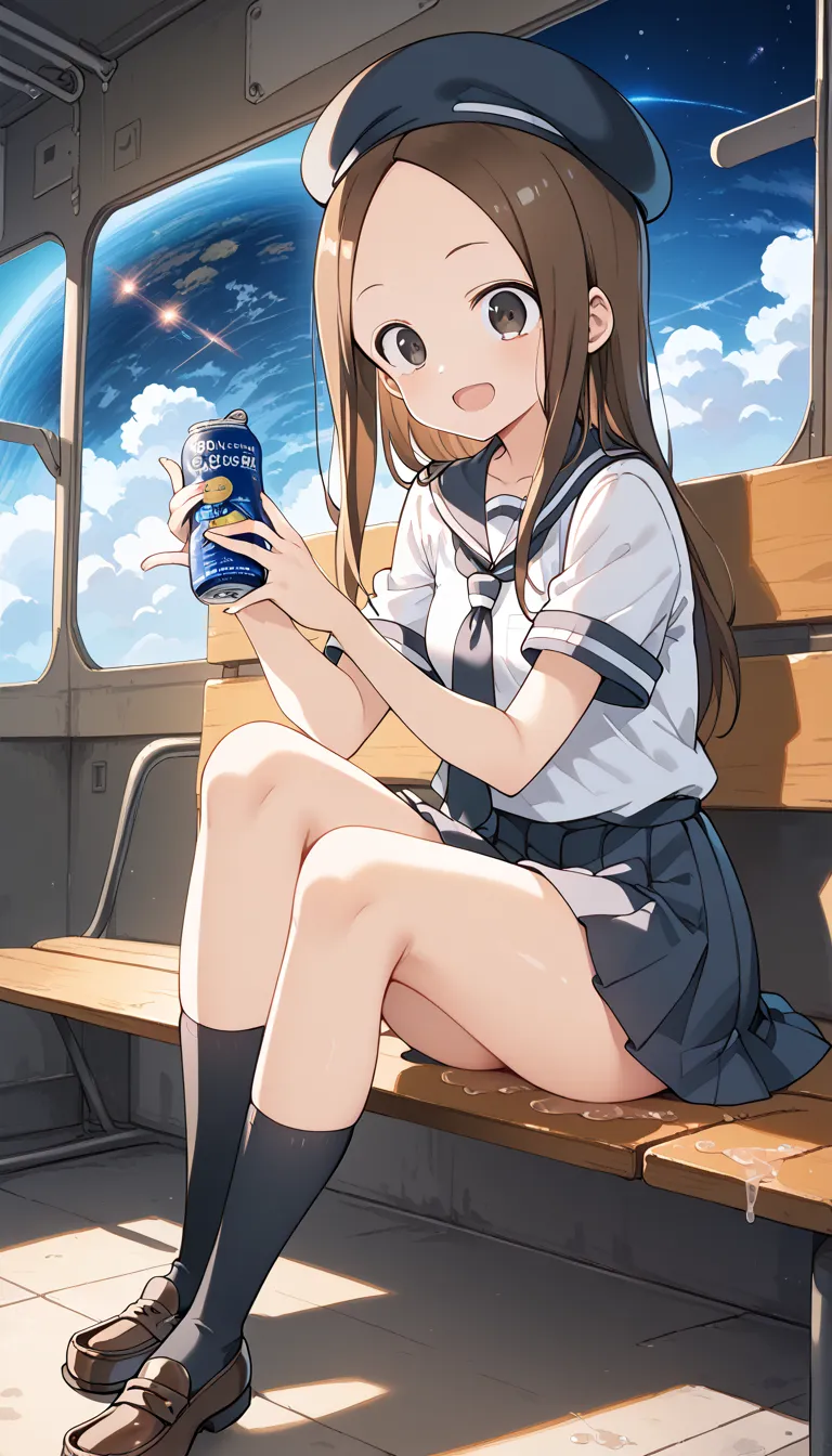 NSFW ((Takagi))(masterpiece, Highest_quality), highly detailed CG Unity 8k wallpaper, super fine illustration, (anime_style), woman posing for photo, has a smiling face, small open mouth , long hair,  straight hair , fine skin,   beautiful hands , Beautifu...