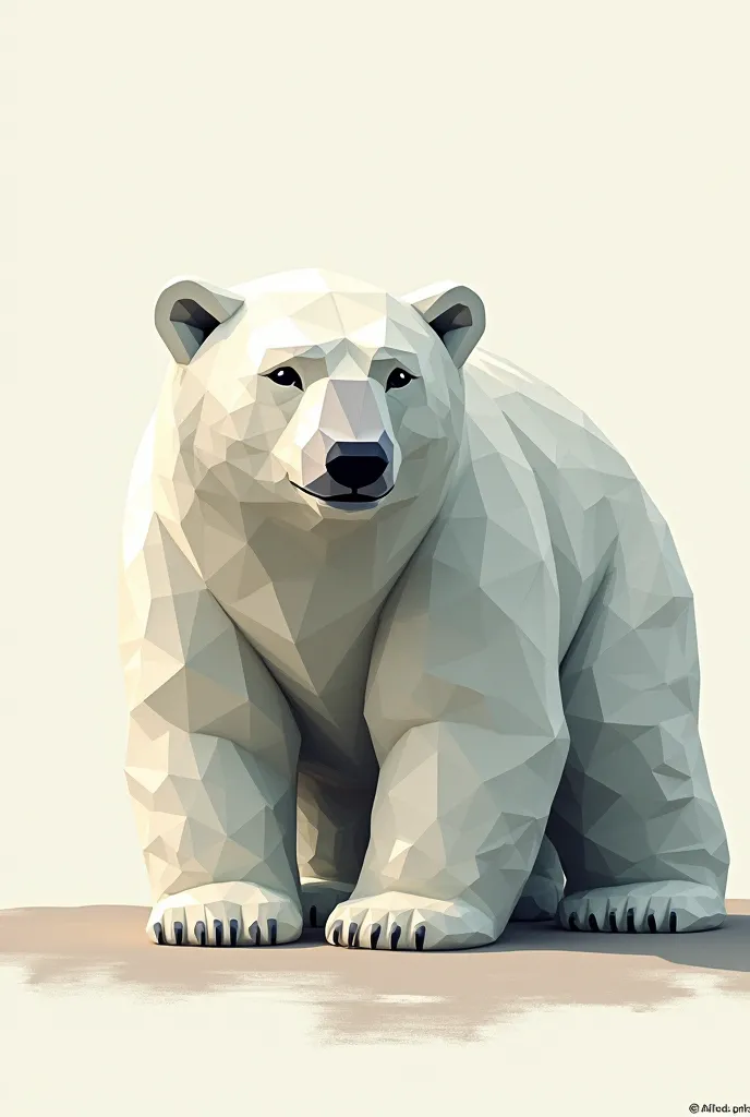 I used cubism on a flat surface、polar bear