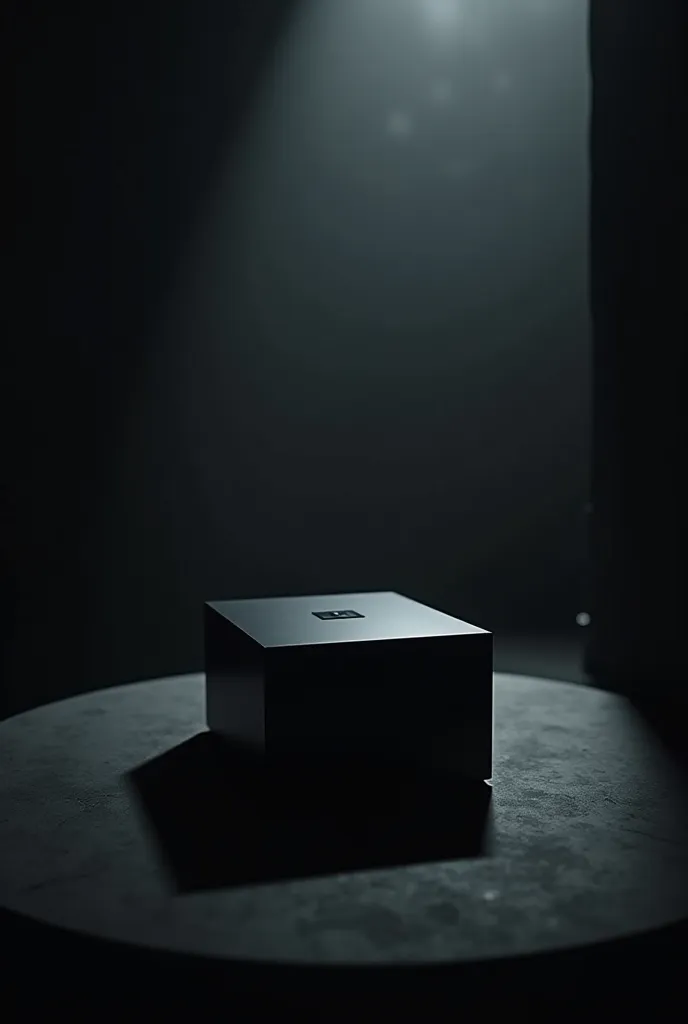 Dark room black box on the table