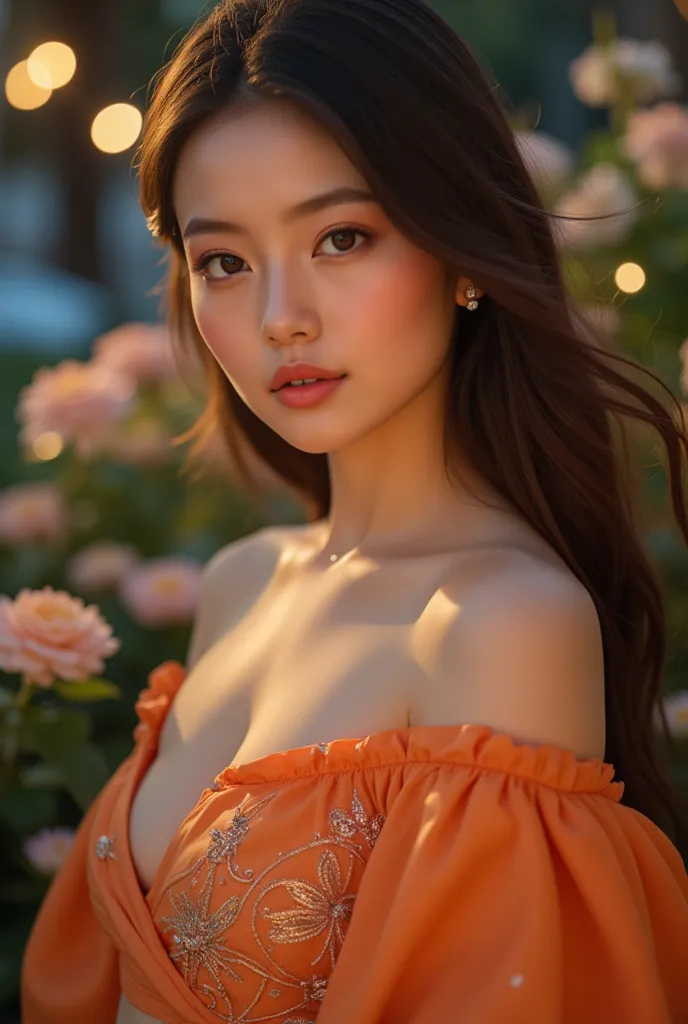 An ultra-realistic 8K award-winning portrait photograph, captured by a world-class professional photographer using a high-end 85mm prime lens with a wide aperture for a dreamy bokeh effect. The subject is a striking young woman with a unique and captivatin...