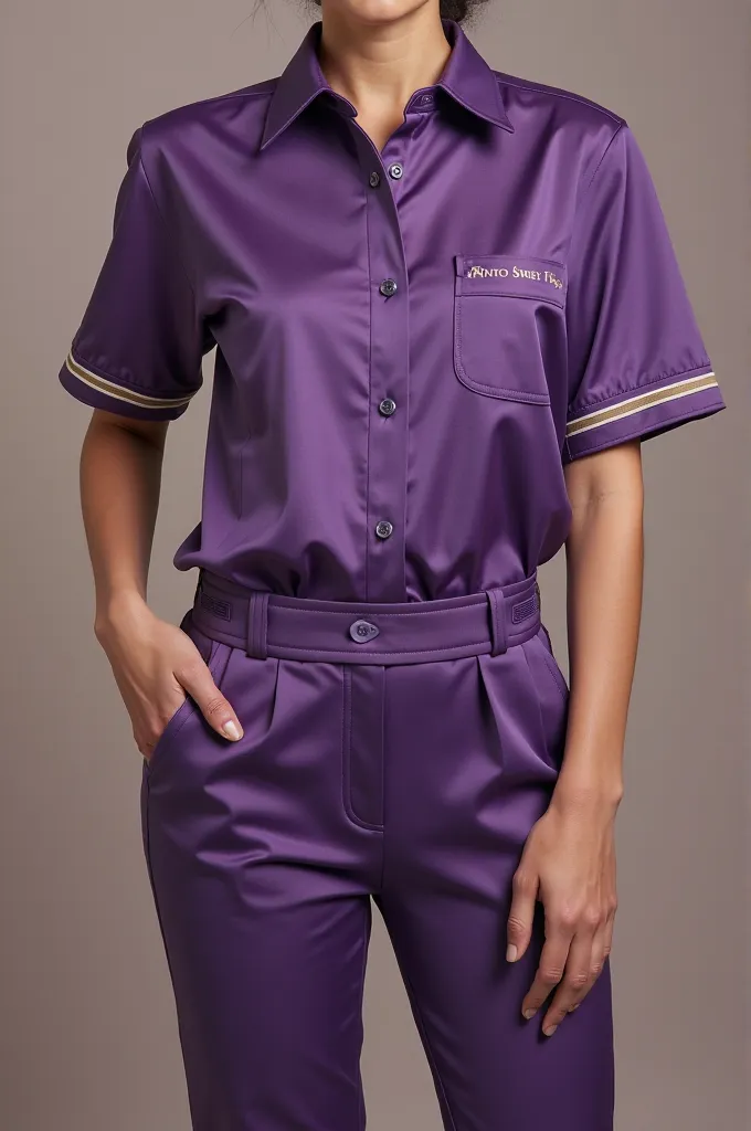 Create an official purple staff uniform for dessert eatery Pinoy Sweet delights 