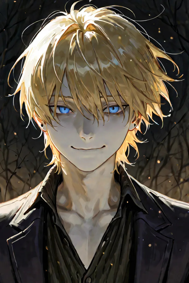 a man with strikingly beautiful appearance that contrasts sharply with his monstrous nature. He is often described as having:

Blond Hair: Straight, neatly styled, and golden blond, often parted to the side.
Blue Eyes: Piercing and cold, with an unsettling...