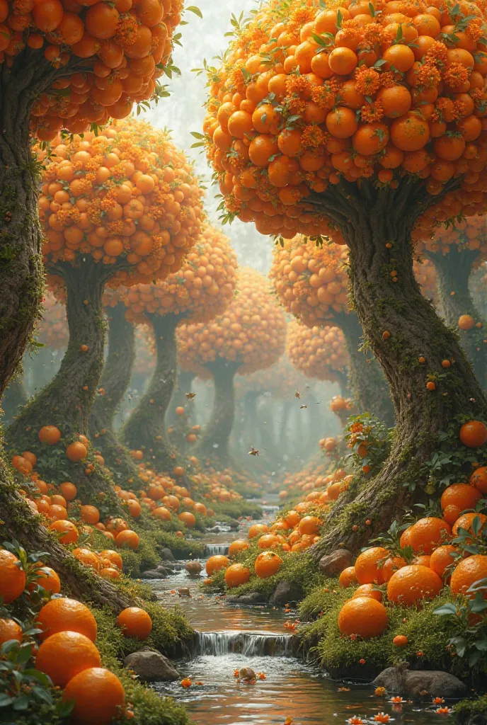 Make a forest of oranges 