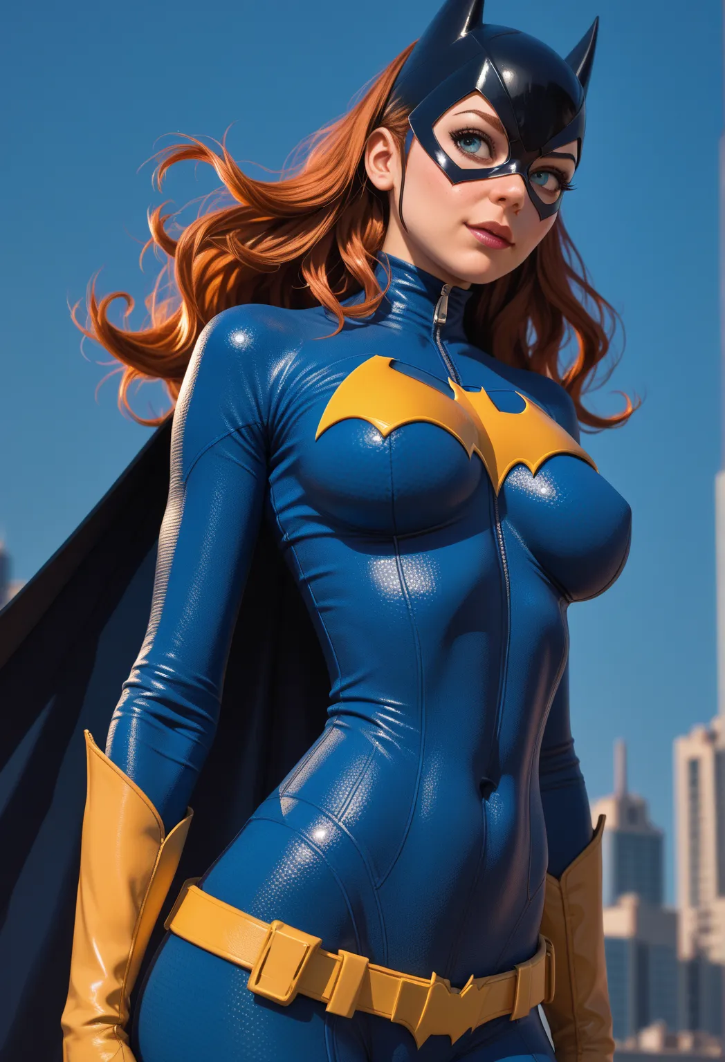 1girl, Batgirl, busty, big tits, 