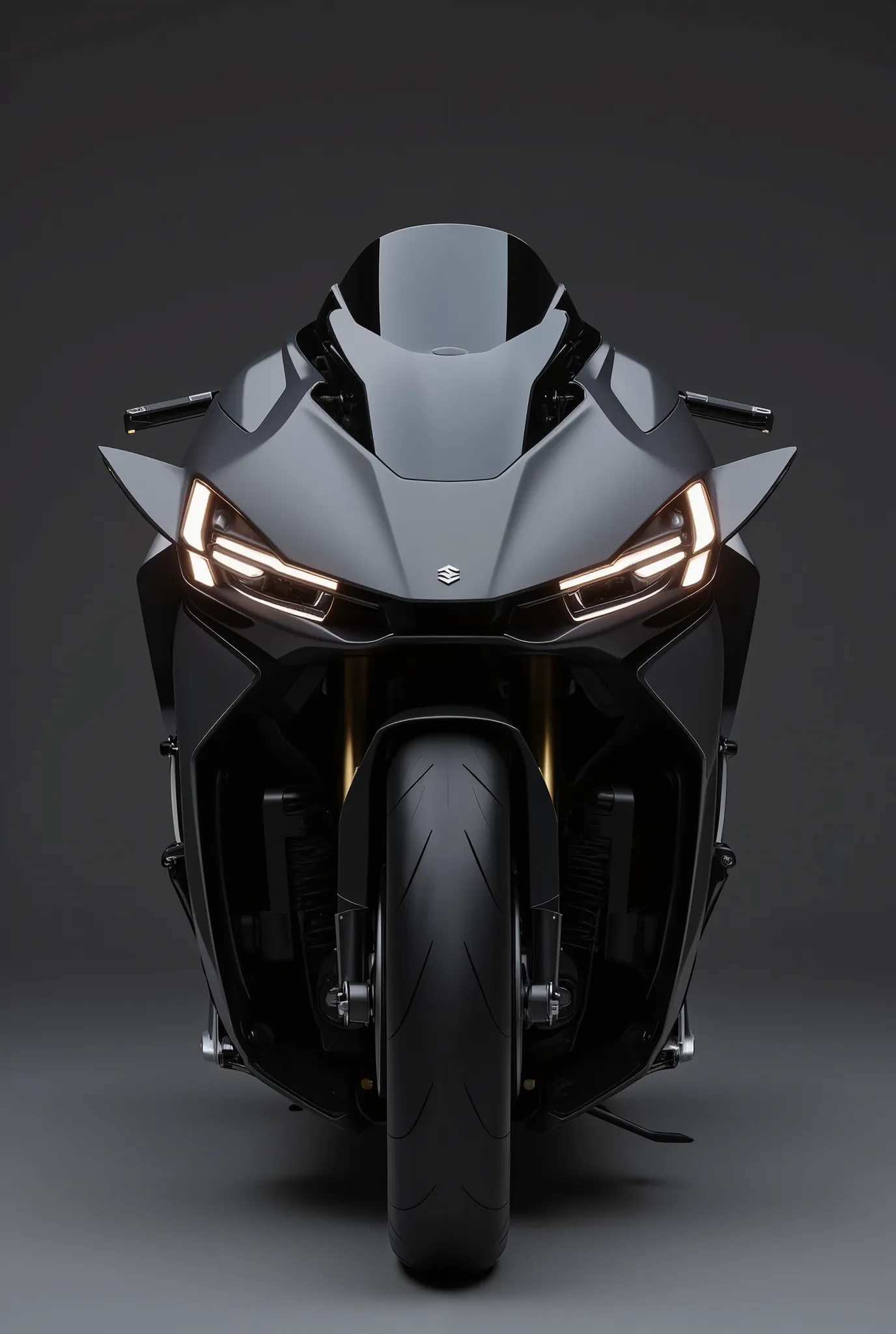 a close up of a motorcycle on a gray background with a black background, futuristic suzuki, futuristic motorcycle, extreme render, 3 d render n - 9, riding a futuristic motorcycle, motorcycle, futuristic design, cycle render, akira motorcycle, hd render, h...