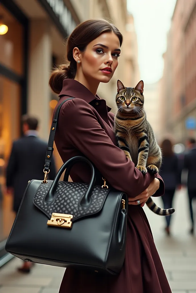 Lady bag and cat