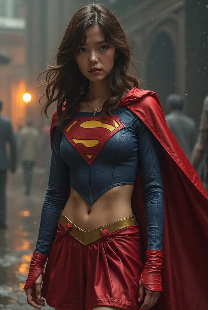 live action ,  Japan's cute supergirl 、 ( slashed in the chest by a thug carrying a sword)   ,  Expression of deep pain     ,  dramatic, dramatic tragedy  ,       blood is spewing out of her wounds       ,     I died when my chest was cut off      , My sto...