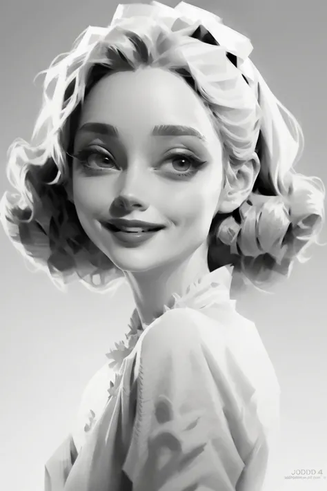 A face as delicate as Jodie Foster, vintage Hollywood glamour, soft curls, iconic red lips, glowing skin, wearing a classic white dress, seductive smile, cinematic lighting, ultra-realistic, 4K resolution, high detail, white background, portrait style