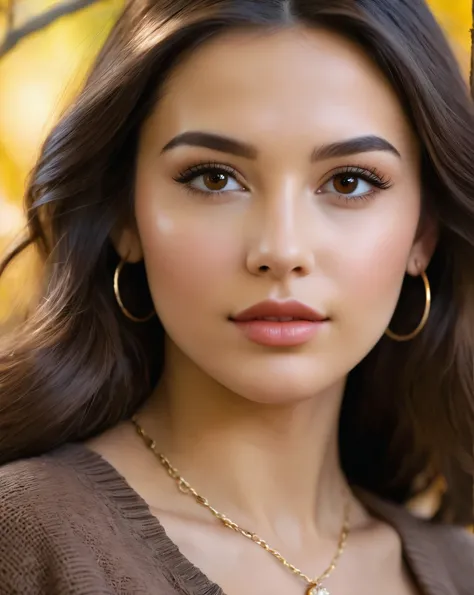 (Best quality, 8k, Masterpiece :1.3)), Sharp focus :1.2, Perfect body beauty: 1.4, Slim abs: 1.2, ((Long Dark brown hair, round breasts: 1.2)), (realistic light, natural lighting: 1.1 ), highly detailed facial and skin textures, detailed eyes, double eyeli...