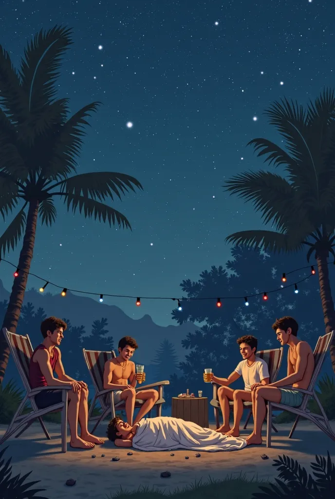 
“It's the night of mid-August, the air is warm and the starry sky. A group of friends are sitting on the deckchairs, relaxed and immersed in the summer atmosphere. Someone is chatting, someone else sips a beer, while laughter fills the evening. A few step...