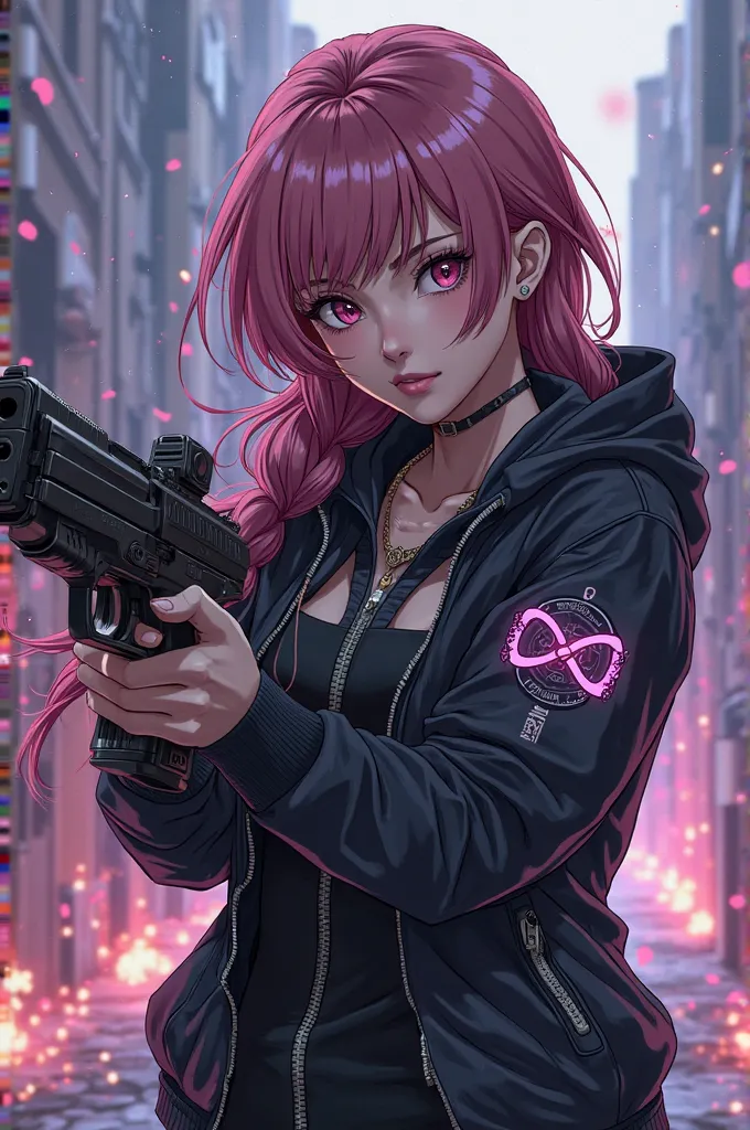 From Disney Princess Anna Fight With The Gun Naughty My Evil Jacket Black Zip Infinity Anime Style 