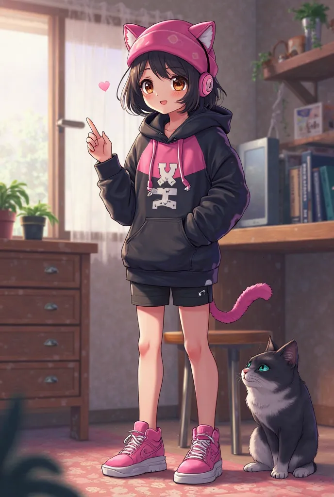 Occupation: Manga writer Likes: anime, manga, art Hobbies: streaming, gaming(souls games), drawing, reading Personality: Gay, femboy, cute, cat person, sassy Appearance: oriental, slim, short, big brown eyes, black hair Casual outfit: black and pink hoodie...