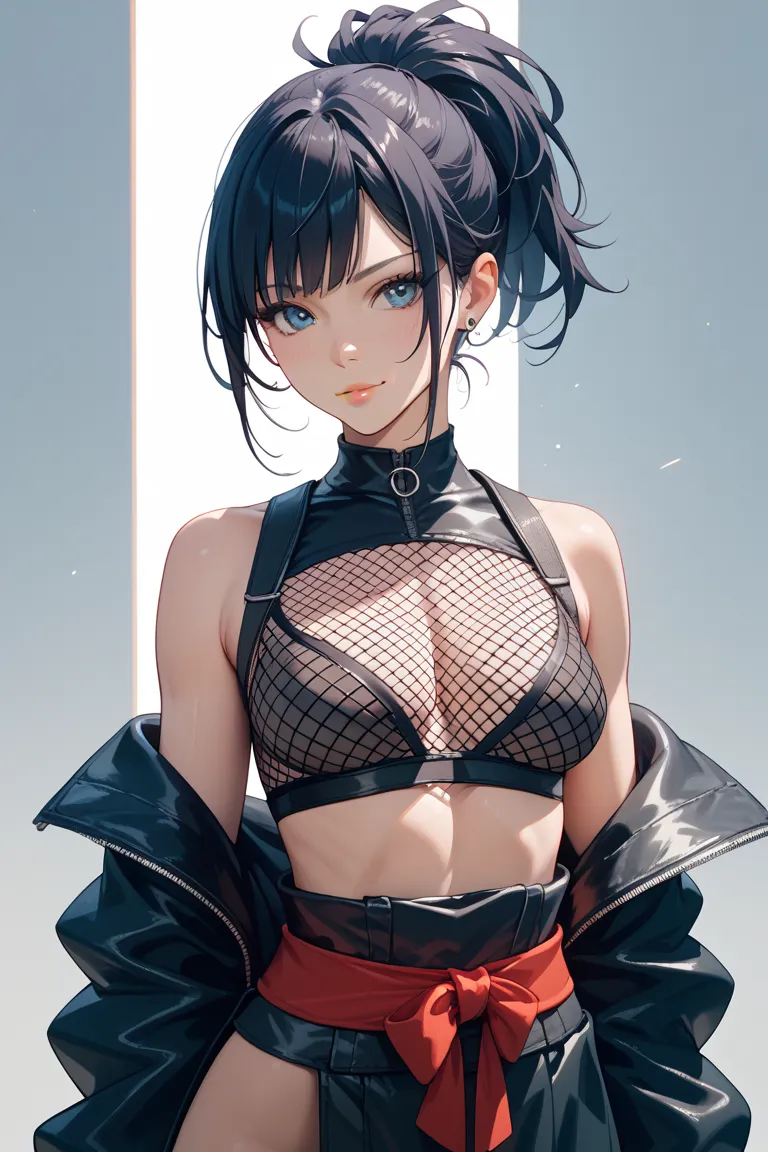 Female Ninja,Fishnet bra,