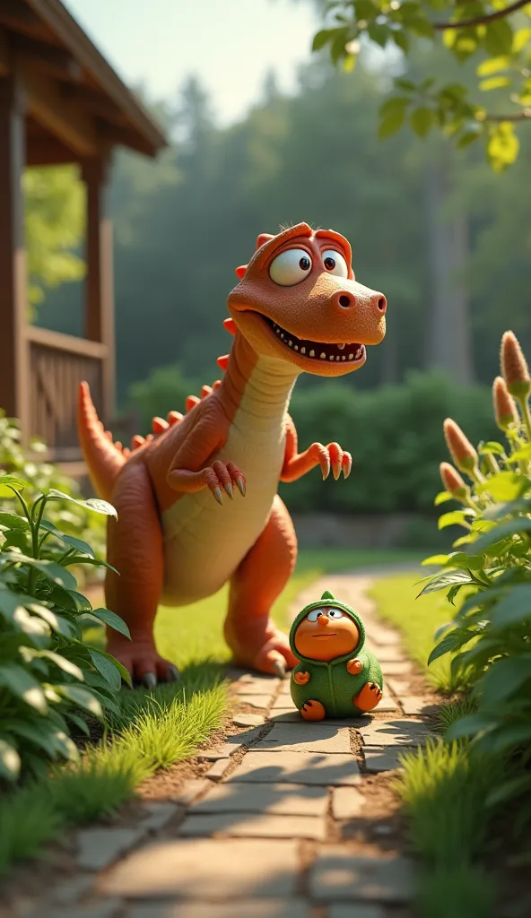 One day, Dino vanished! 😨

Leo searched everywhere. He checked behind the bushes, under the porch, even inside the doghouse! Finally, he heard a tiny roar coming from the vegetable garden.🦖3d style