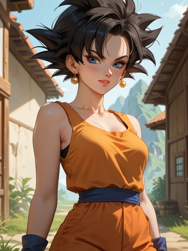 (score_9, score_8_up, score_7_up, score_6_up, score_5_up, score_4_up, perfect ratio), ratings_questionable, source_anime, [Son Goku_(Dragon Ball), female, small breasts, clothed],