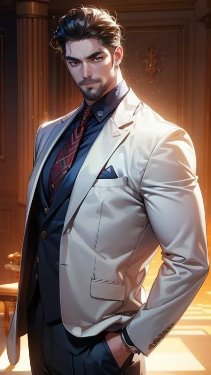 (    thighs,4K,8k,       highres,    masterpiece :1.2),    ultra-detailed    ,(Realistic,photoRealistic,photo-Realistic:1.37),36-year-old man,3 day beard,Beautiful anime,Portraits,strong,masculine,         with black hair  ,sharp jaw,              mesmeriz...