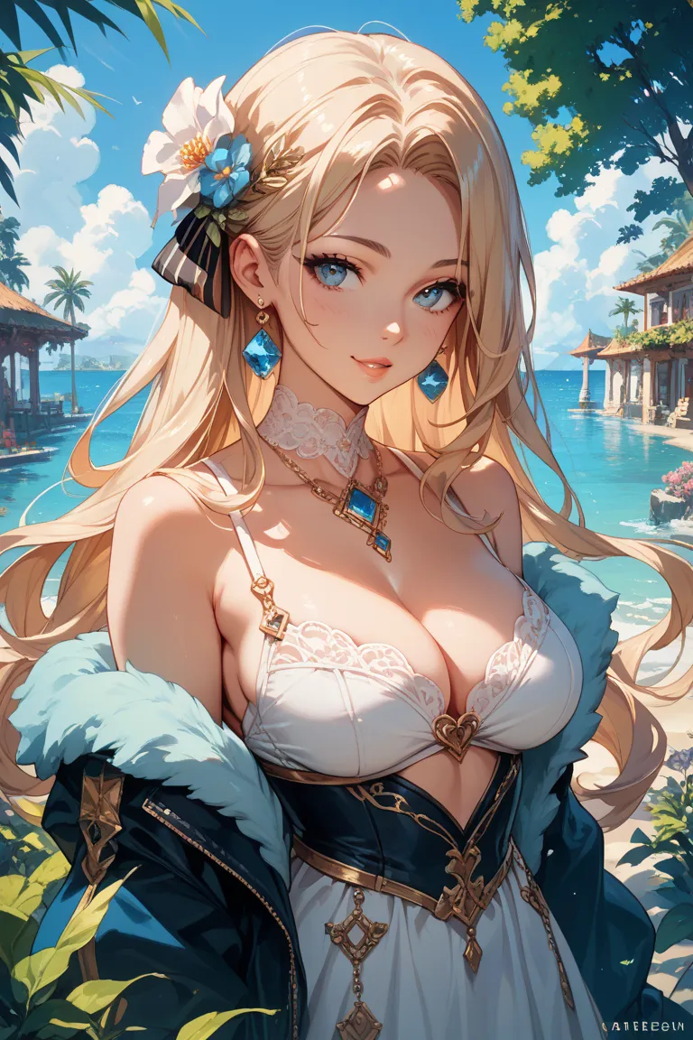 anime beautiful woman with huge boobs