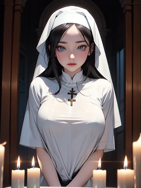 Lucille, sexy nun, erotic body, is a sexy woman of around 25 years old, of slender complexion and pale skin, almost translucent. His face, who has acquired a disturbing air due to a strange lack of vitality. Their skin seems cold to the touch, as if blood ...