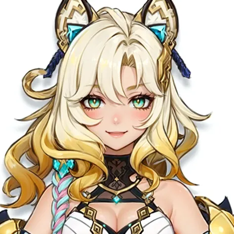 Close-up of a woman、She is wearing cat ears and a dress, Neferpitot, Also, attractive cat girl , Seraphin Ali KDA, kda,  Ayaka from Genshin Impact , anime Cat girl, change, girl in a portrait of a knight of the twelve constellations, beautiful anime Cat gi...