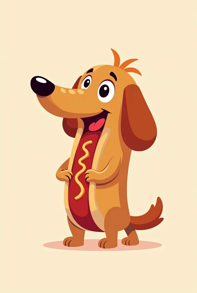 Make a sales logo, with a sausage dog mixed with a hot dog