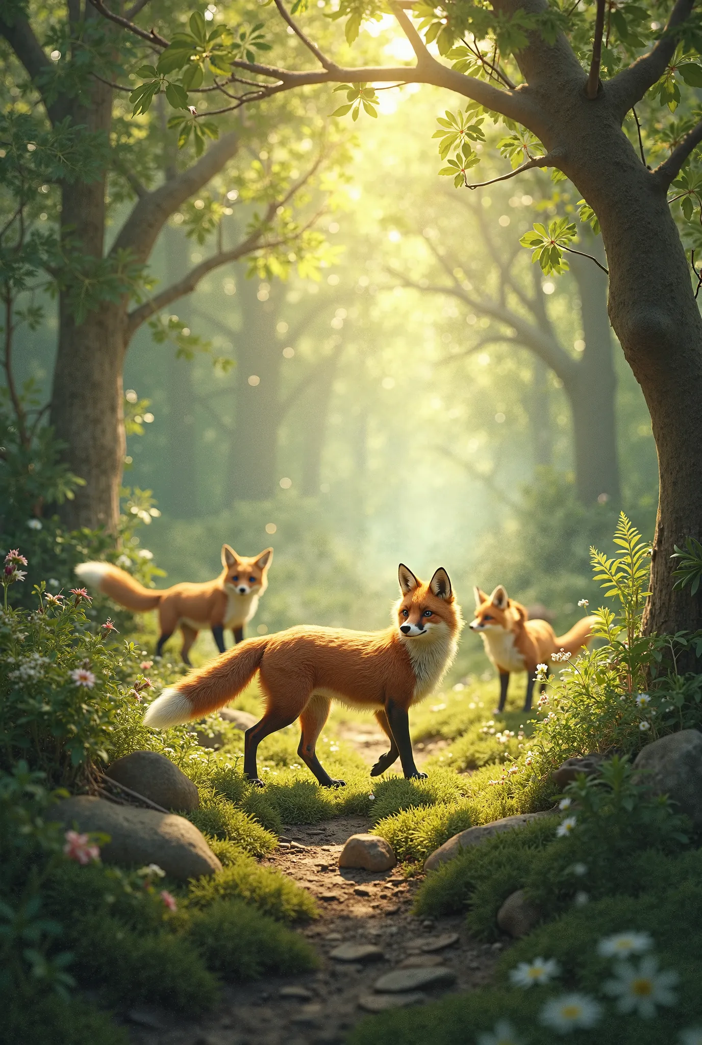 Foxes in the Woods