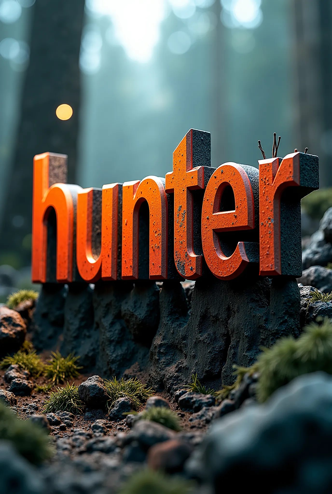 Hunter lettering in 3D 