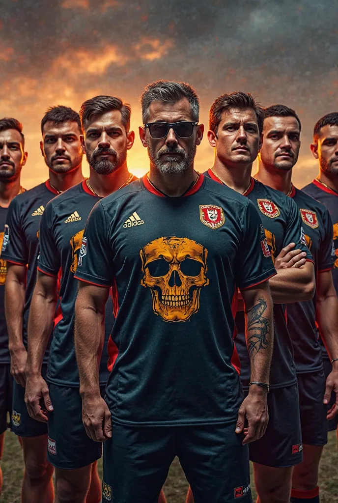 A photo for a group with the name Tropa do Espana TDE and place a skull in the middle of the image along with the name of the team 