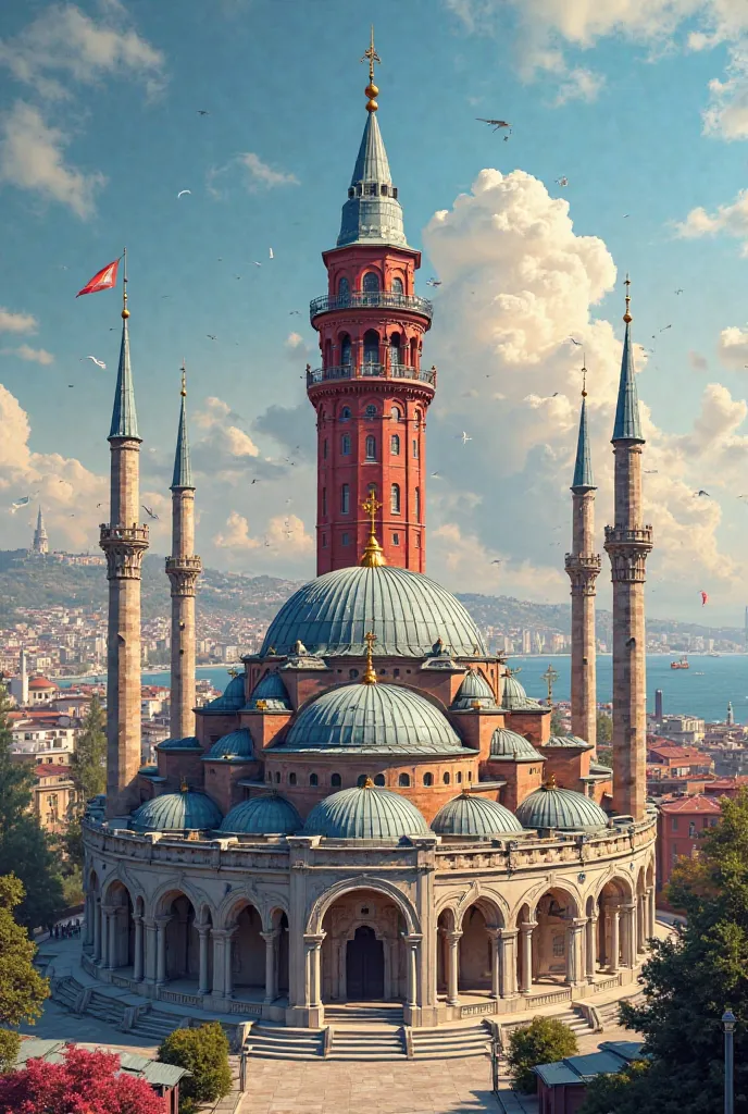 Unites the red tower and the topkapi palace 