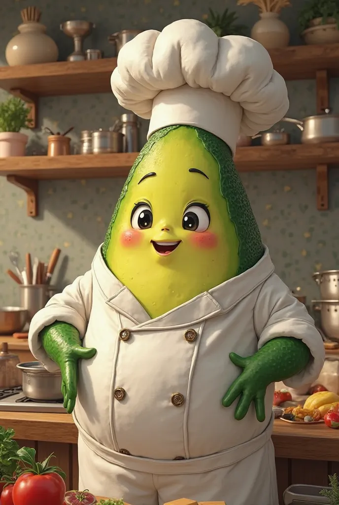 Make me an avocado that is a chef