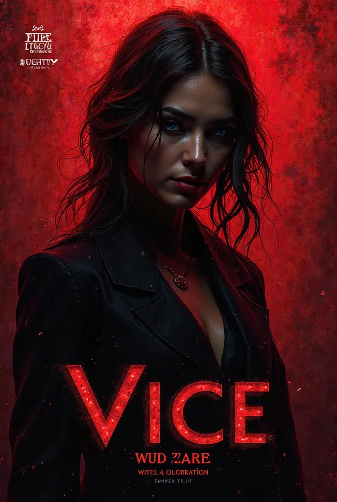 Create a flyer for an event called vice and the flyer must be very striking and beautiful and with a red color that highlights 