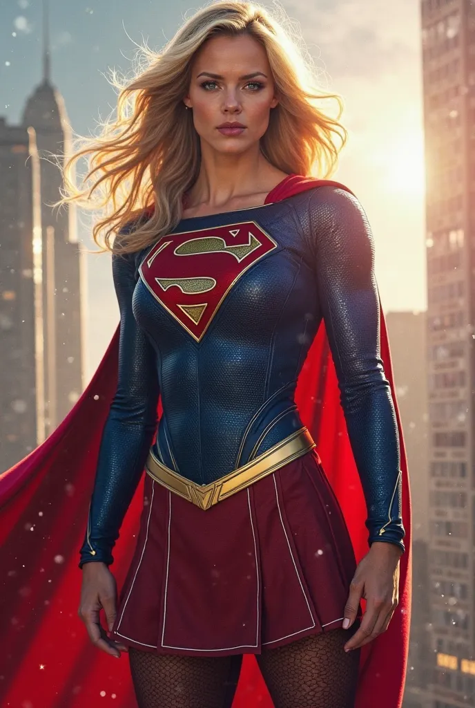 Supergirl Big Boobs Ripped Costume