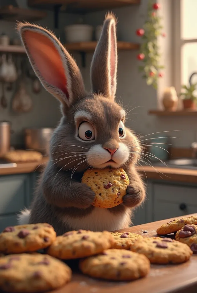 Bad rabbit with cookies