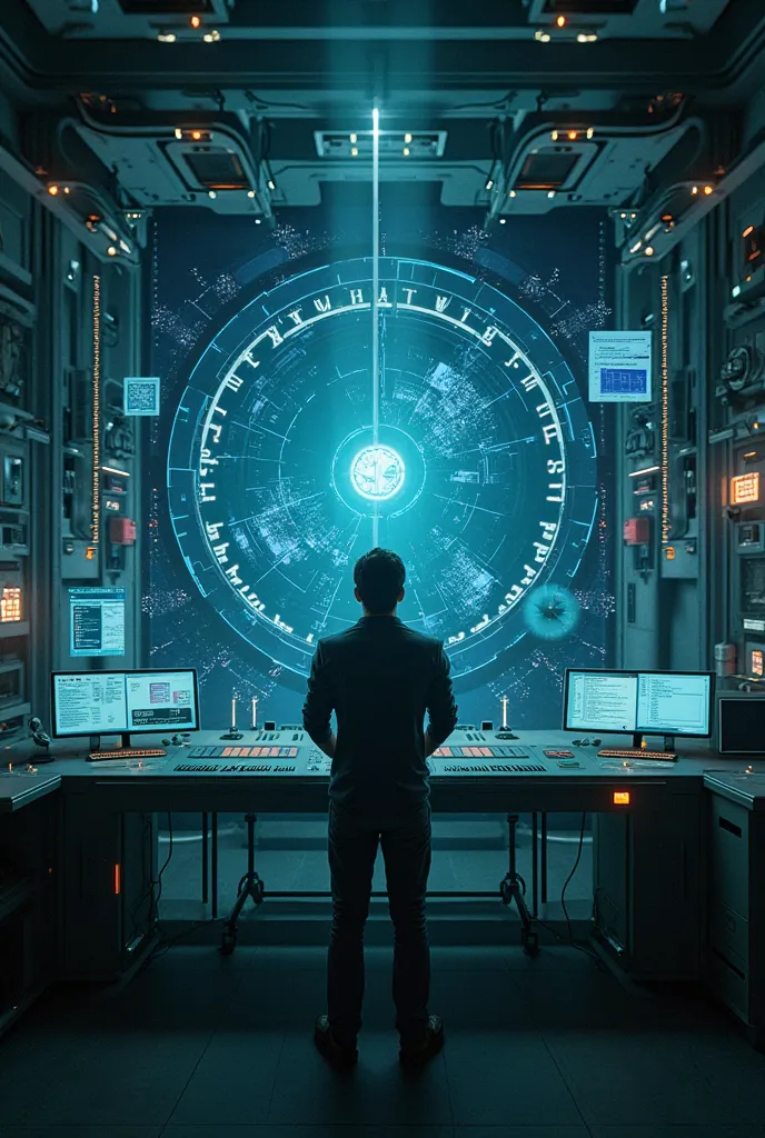 Cena 1: Activation of the Time Machine
In a futuristic laboratory, you find yourself in front of a time machine, with the monitors flashing and displaying holographic interfaces. The environment is immersed in shadows, illuminated only by the glows of the ...