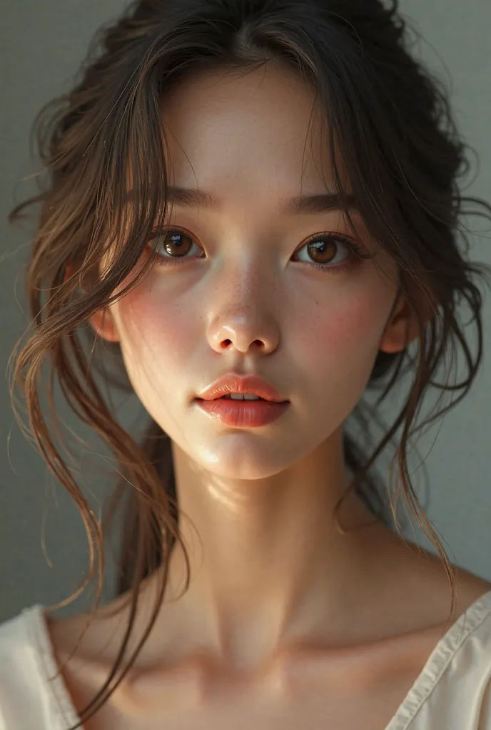 Young beautiful realistic woman