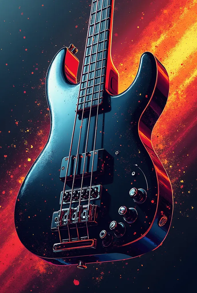 Create a flyer for an electric bass course.