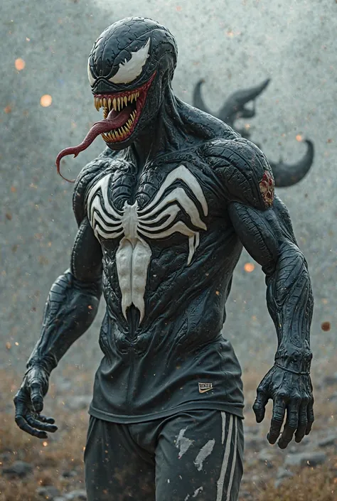 Now a single character created by the combination of Messi and Venom 